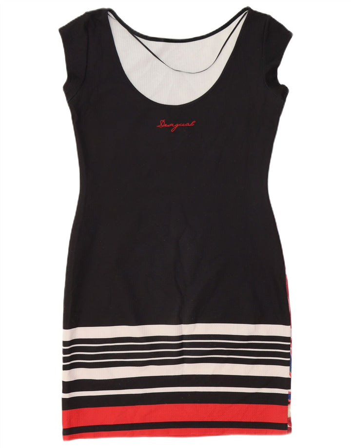Abito aderente da donna DESIGUAL UK 12 Poliestere floreale nero medio