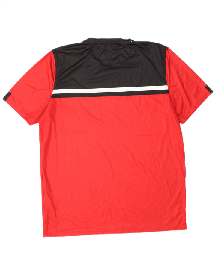 T-shirt grafica da uomo UNDER ARMOUR Top grande in poliestere color block rosso