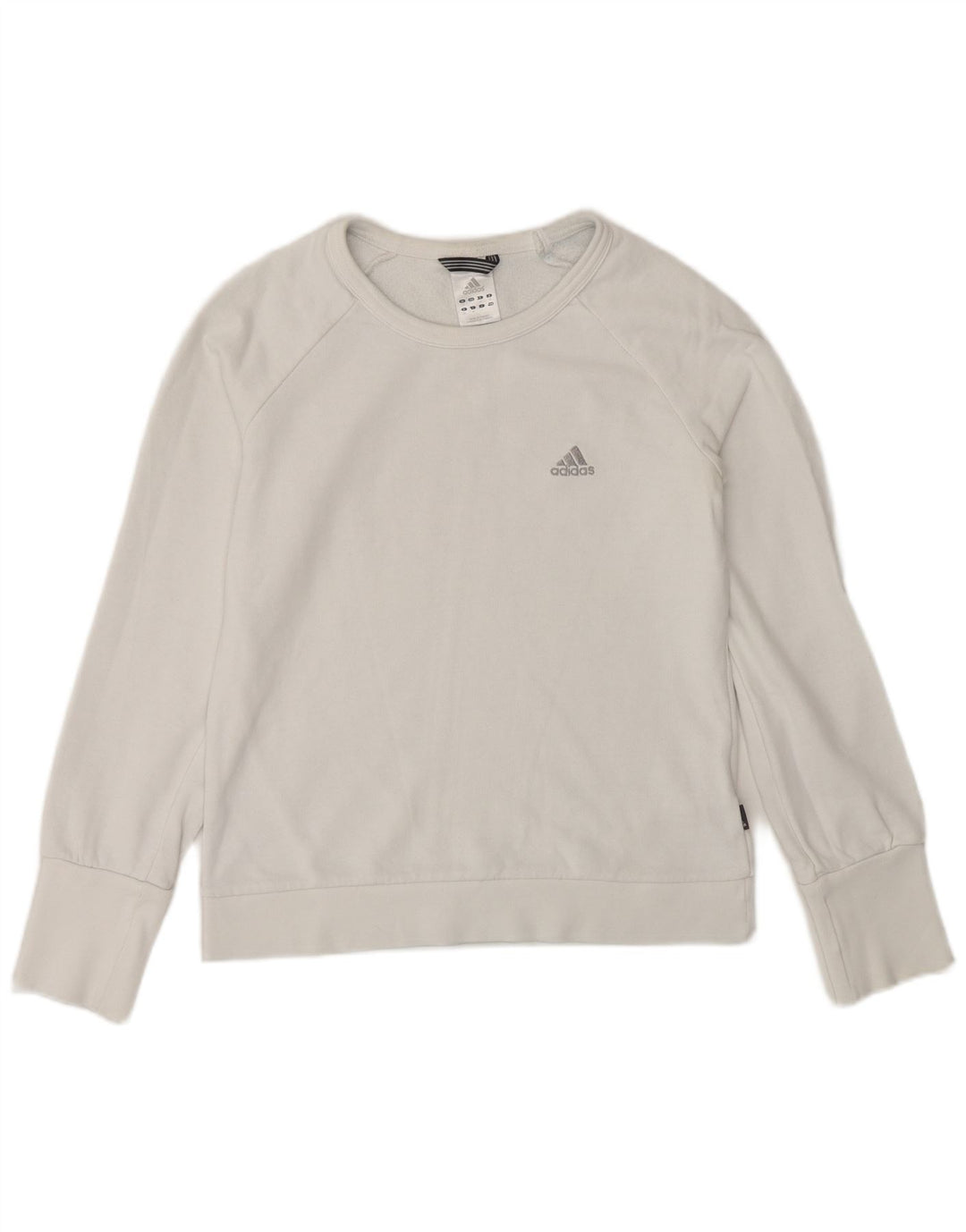 Felpa da donna Adidas Jumper UK 12 cotone bianco medio