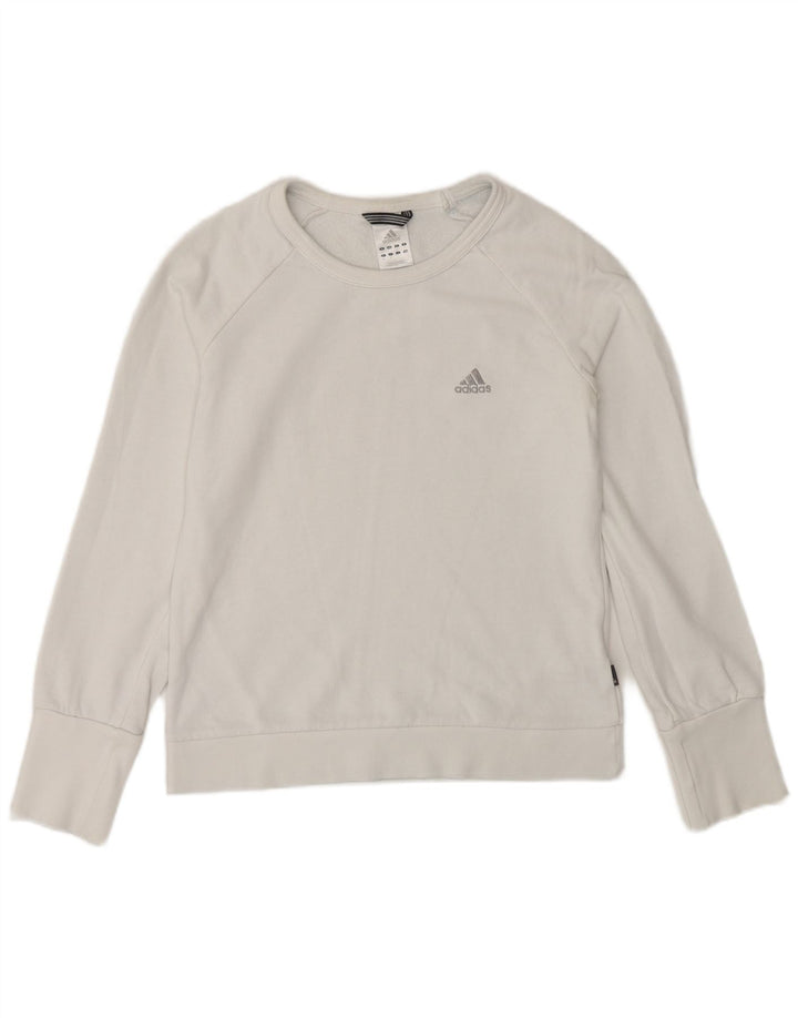 Felpa da donna Adidas Jumper UK 12 cotone bianco medio