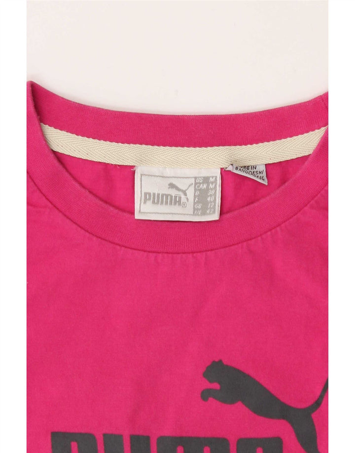 T-shirt grafica da donna Puma UK 12 rosa medio