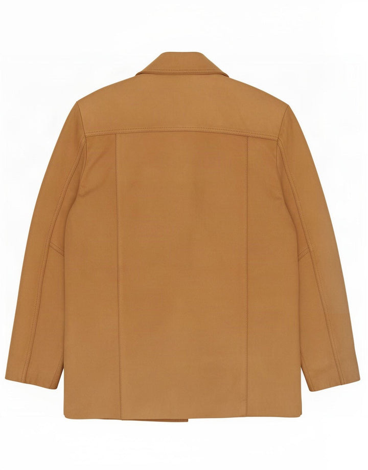 Giacca in pelle vintage da uomo UK 40 grande beige