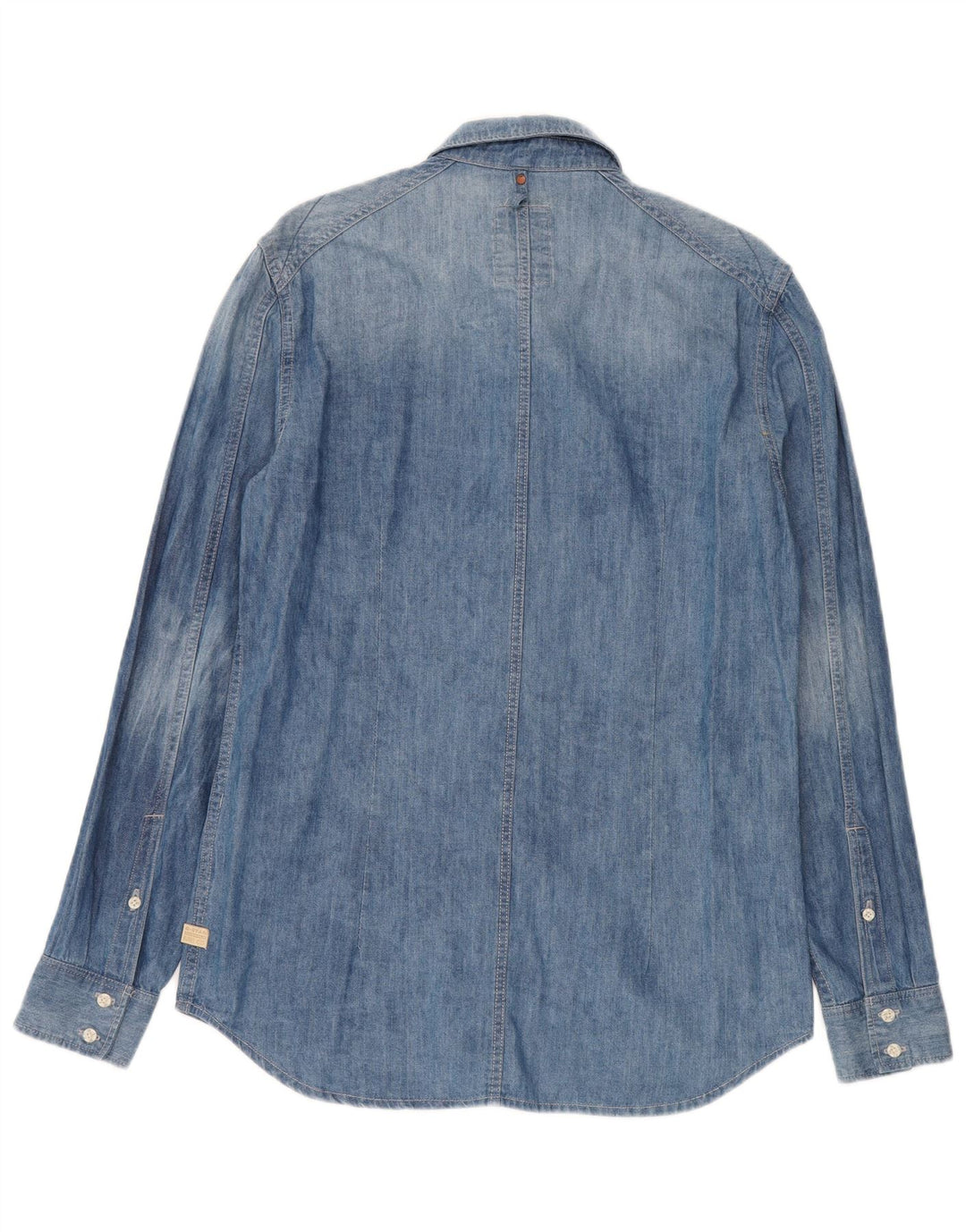 Camicia di jeans da uomo G-Star grande in cotone blu