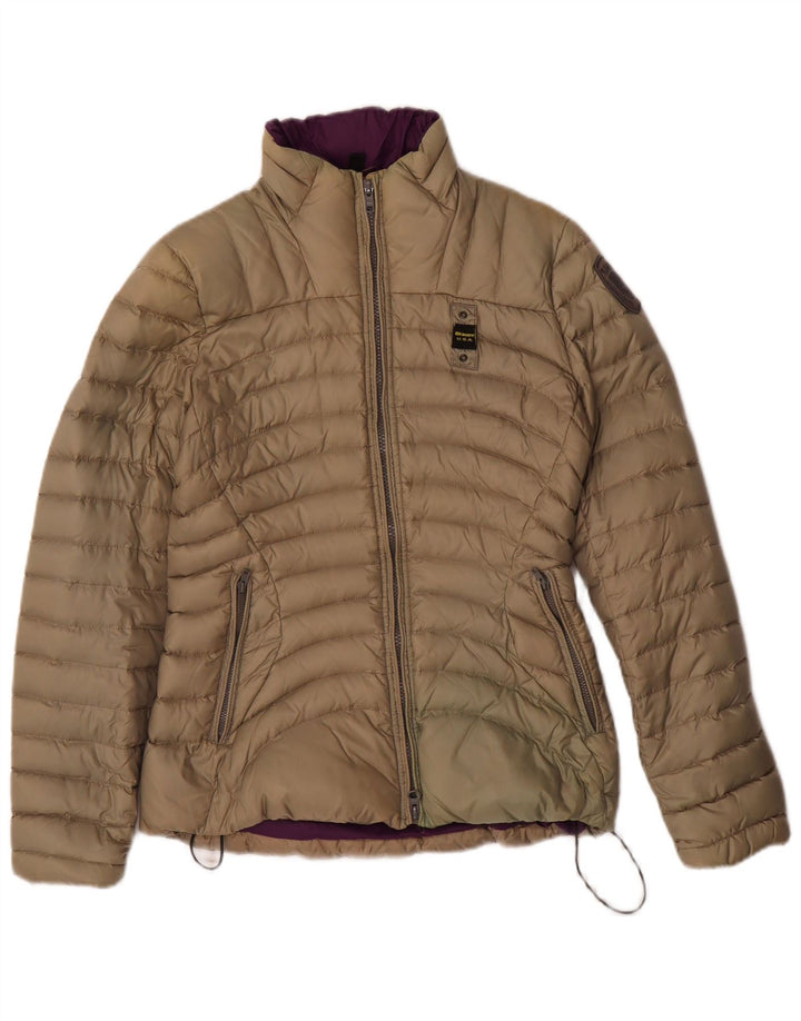 Giacca imbottita da donna Blauer UK 10 piccola in nylon beige