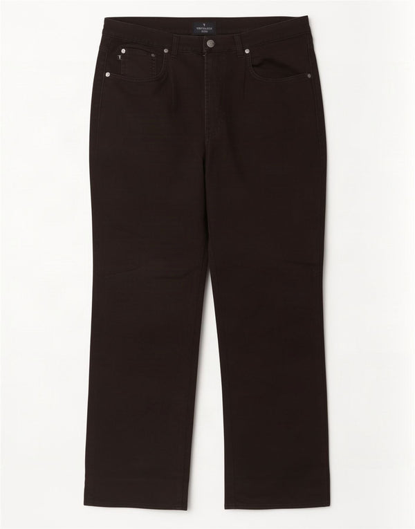 Jeans Straight Uomo Trussardi W36 L30 Cotone Nero
