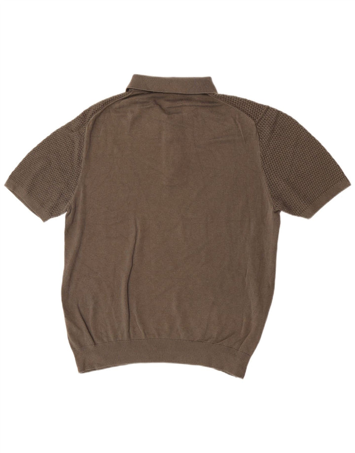 Polo da uomo Reiss XL in cotone marrone