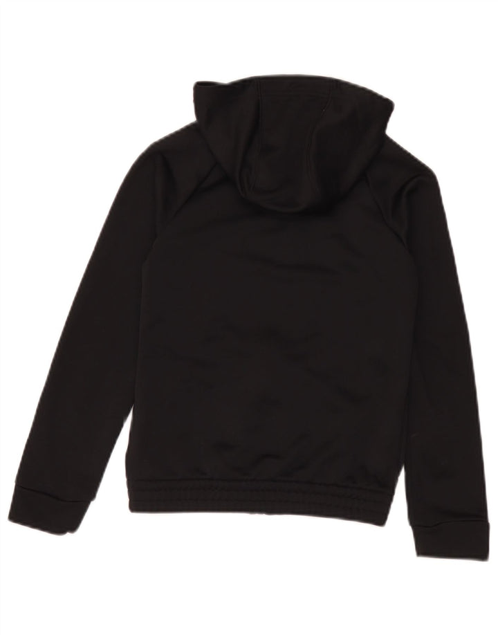 Felpa con cappuccio con zip grafica Adidas da ragazzo 9-10 anni in poliestere nero
