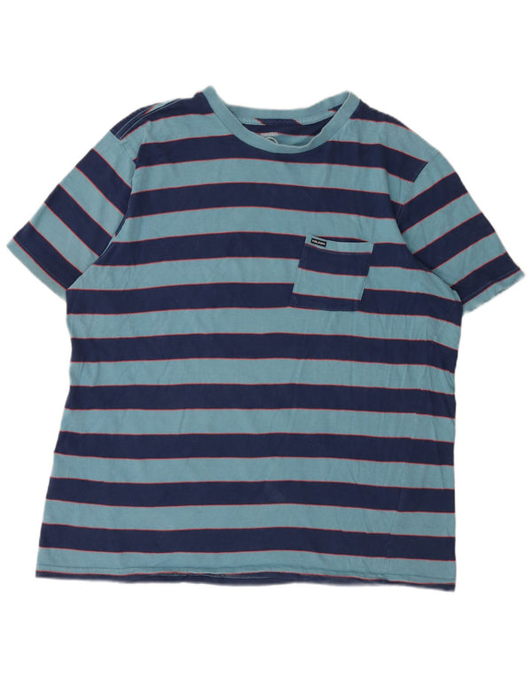 T-shirt da uomo Volcom Modern Fit Top XL in cotone a righe blu navy