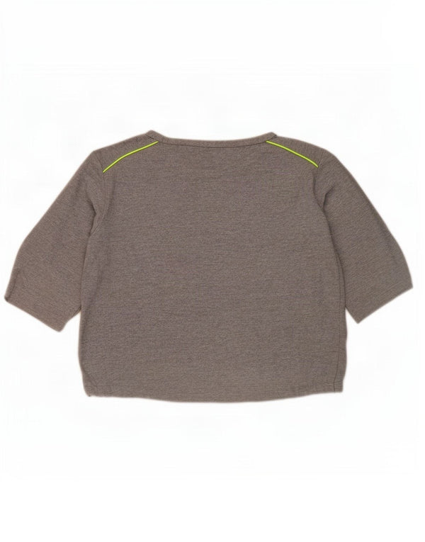 Felpa Zara da donna con maniche a 3/4, taglia UK 14, grigio medio