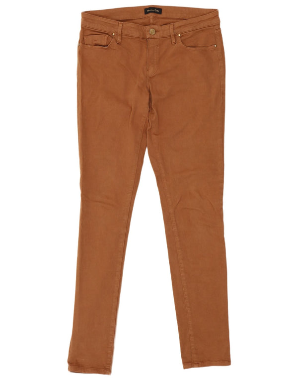 Pantaloni casual skinny da donna Massimo Dutti EU 38 W30 L31 Cotone marrone