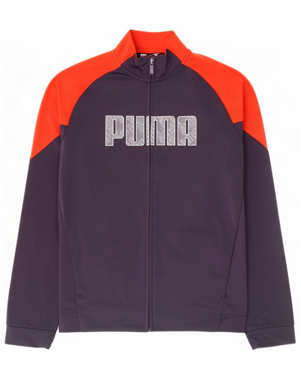 Giacca da ginnastica grafica da ragazzo Puma 15-16 anni Blu navy Colourblock
