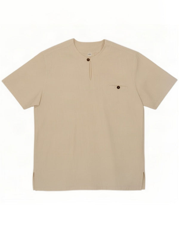 Camicetta vintage da donna Top UK 18 XL Beige Cotton