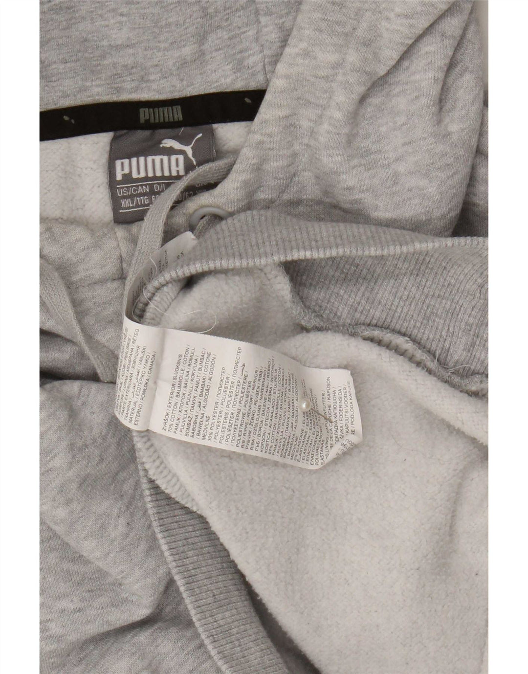 Felpa con cappuccio da uomo Puma 2XL in cotone grigio