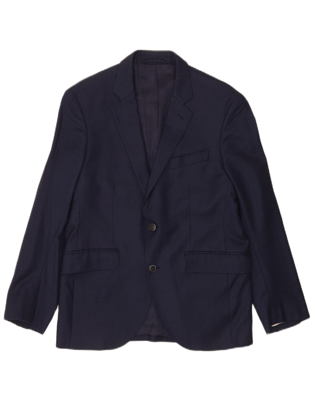 Giacca blazer da uomo a 2 bottoni Hackett UK 40 grande in lana blu navy