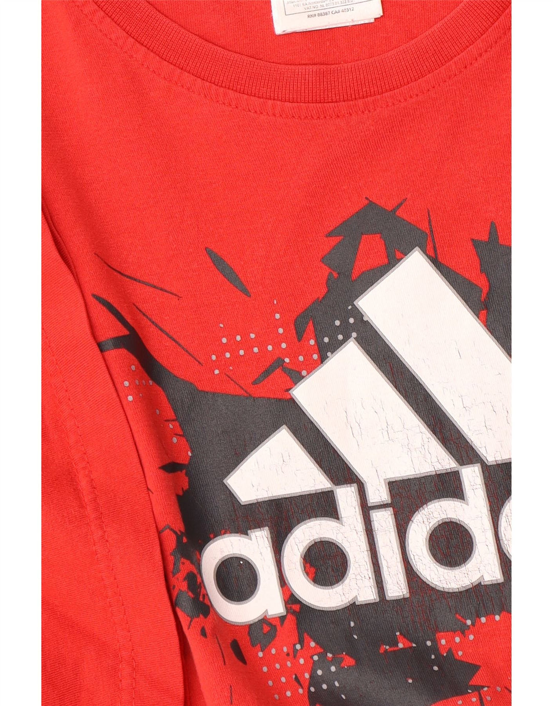 T-shirt grafica da uomo Adidas Top grande in cotone rosso