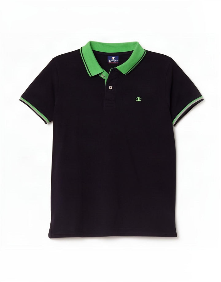 Polo da rugby da uomo Champion in cotone a righe medie blu navy