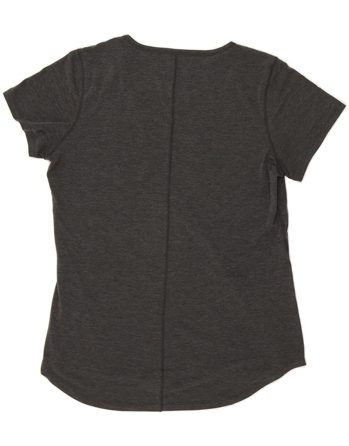 L.L.BEAN Womens T-Shirt Top UK 14 Medium Grey Polyester Vintage L.L.Bean and Second-Hand L.L.Bean from Messina Hembry 