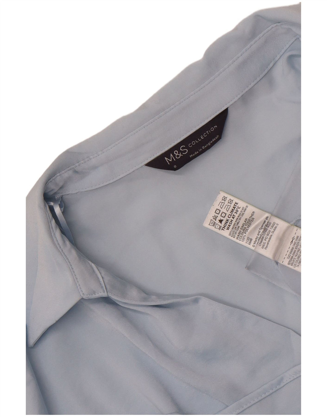 Top tunica da donna Marks & Spencer UK 8 piccolo poliestere blu