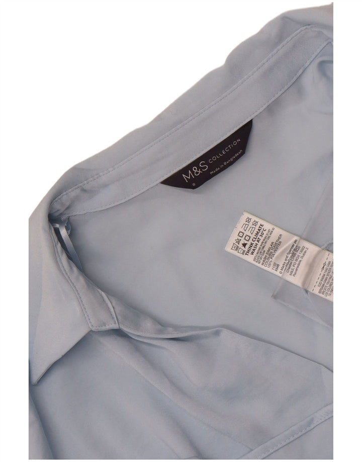 Top tunica da donna Marks & Spencer UK 8 piccolo poliestere blu