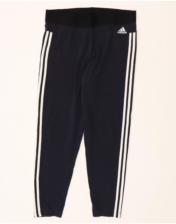 Leggings Adidas Donna UK 20/22 XL Blu Navy Cotone