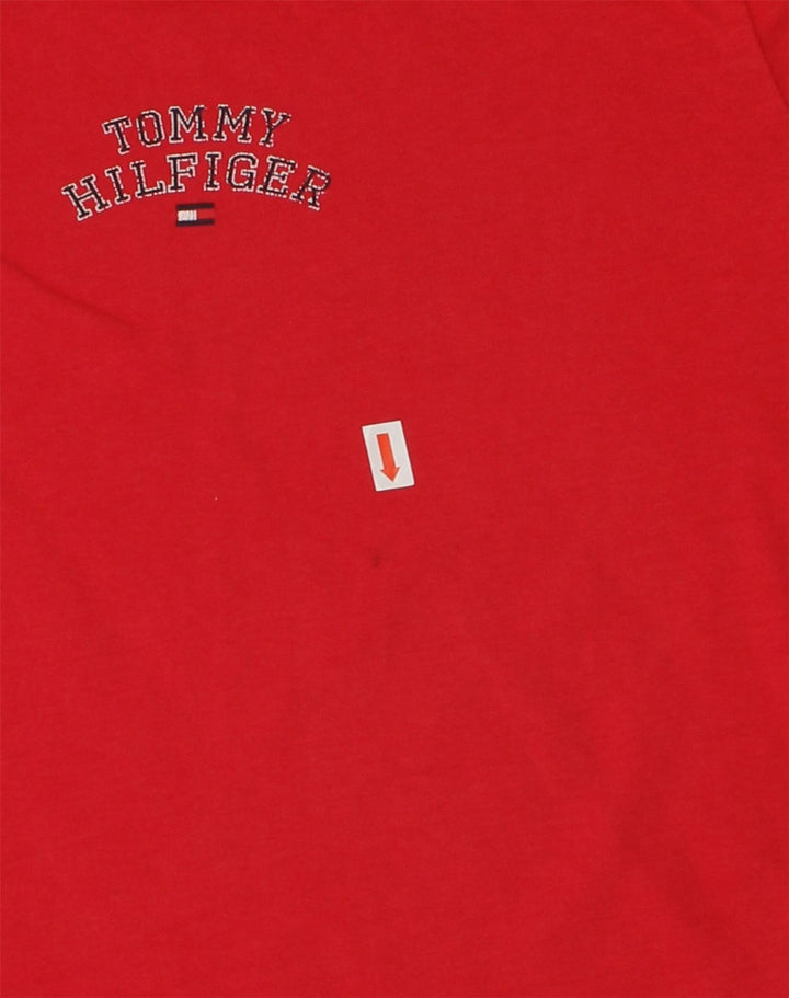TOMMY HILFIGER Girls T-Shirt Top 9-10 Years Red Cotton | Vintage Tommy Hilfiger | Thrift | Second-Hand Tommy Hilfiger | Used Clothing | Messina Hembry 