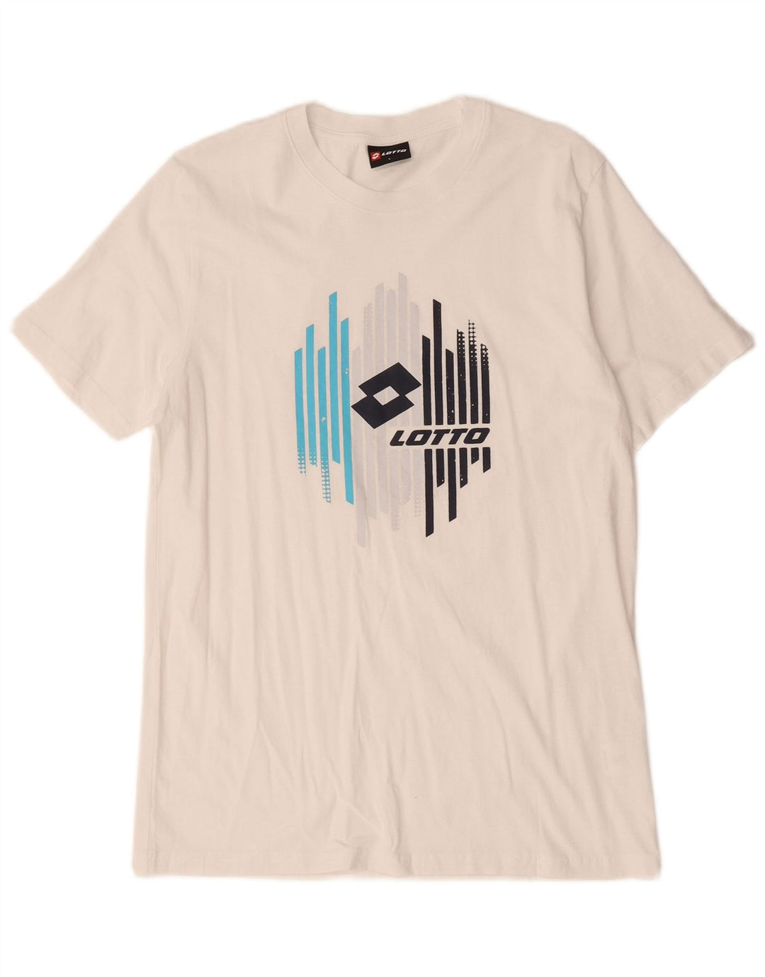 T-shirt grafica da uomo Lotto Top grande in cotone bianco
