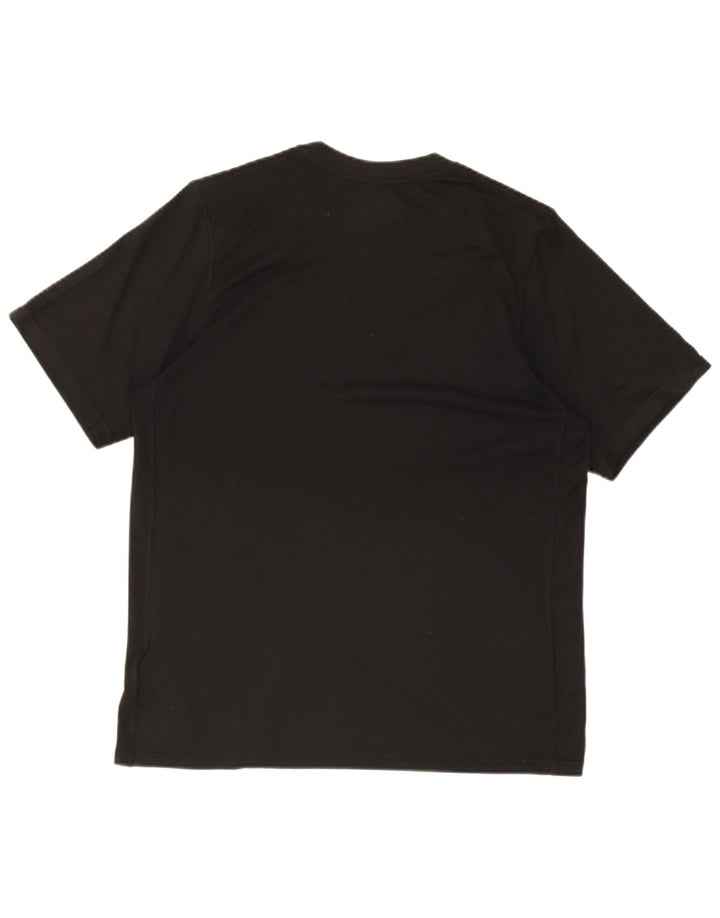 T-shirt Nike da uomo Dri Fit, top in poliestere nero medio