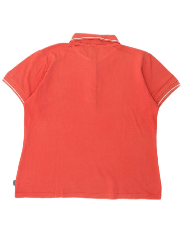 Asics Womens Polo Shirt UK 18 XL Pink Cotton