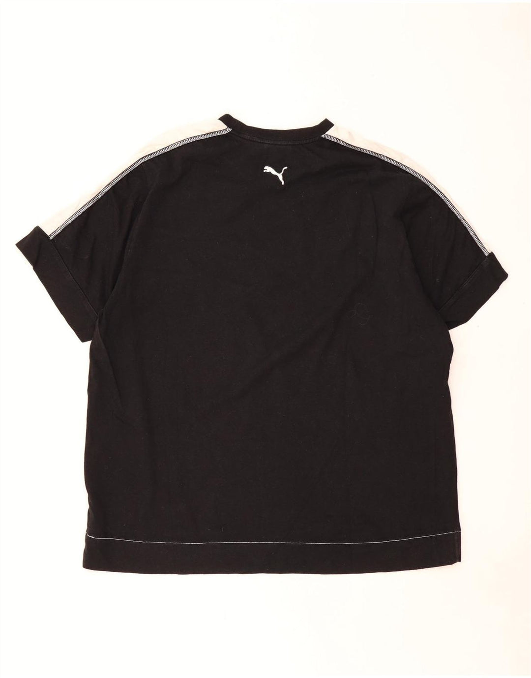 T-shirt grafica da uomo PUMA Top 2XL in cotone color block nero