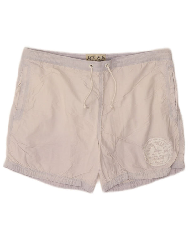 Pantaloncini da bagno grafici da uomo Jack Wills piccoli in cotone blu
