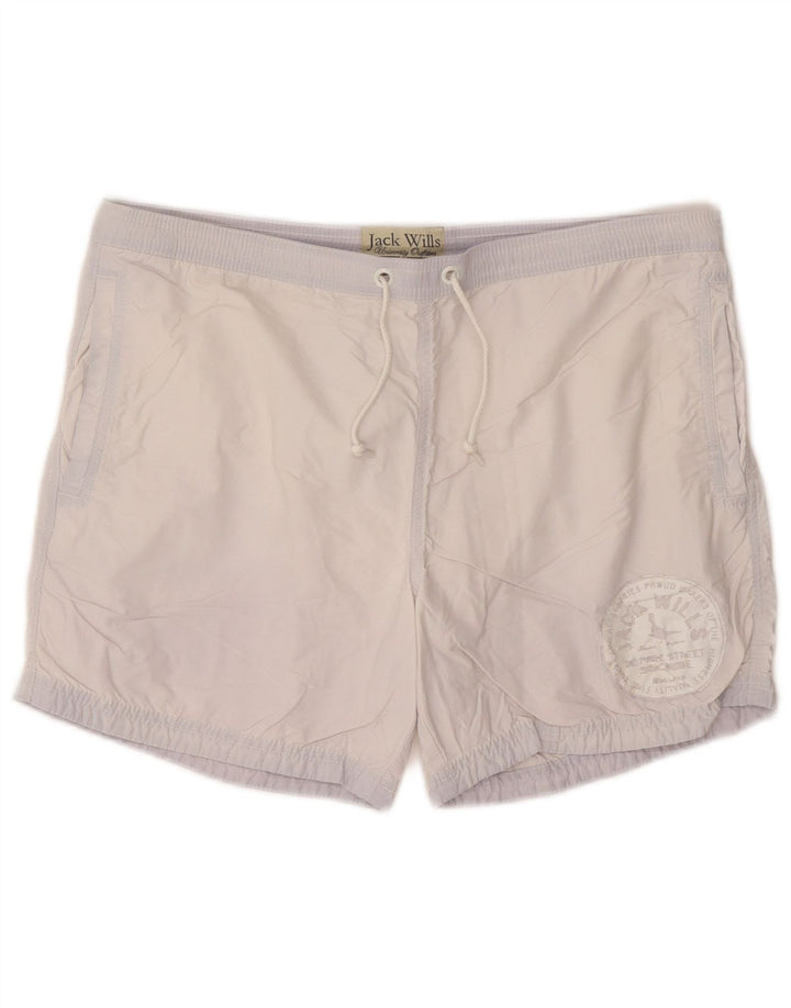 Pantaloncini da bagno grafici da uomo Jack Wills piccoli in cotone blu