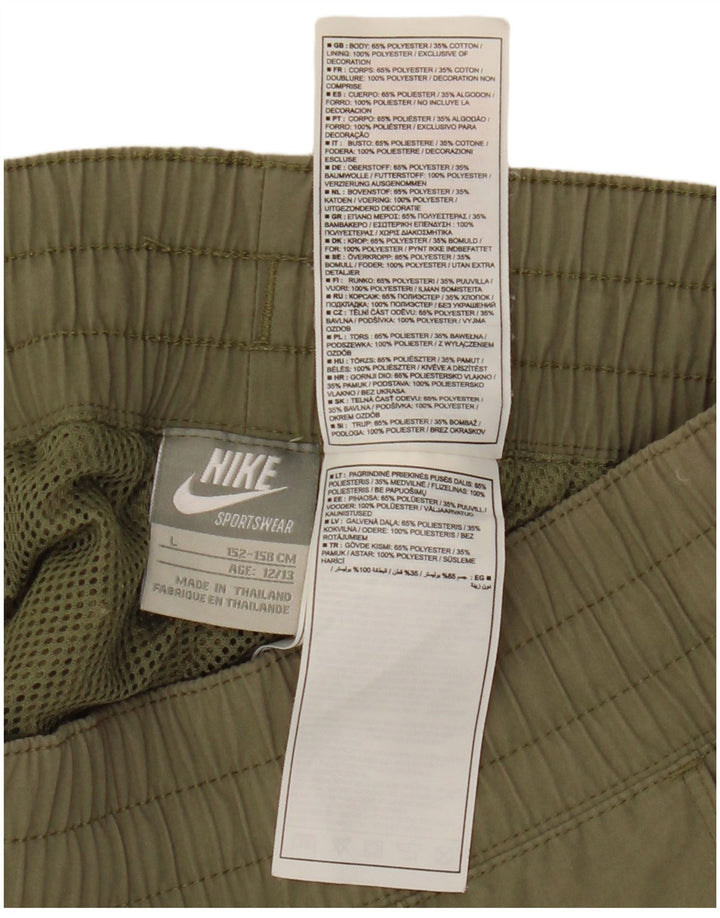Pantaloni da tuta da ragazzo Nike Joggers 12-13 anni Large in poliestere kaki
