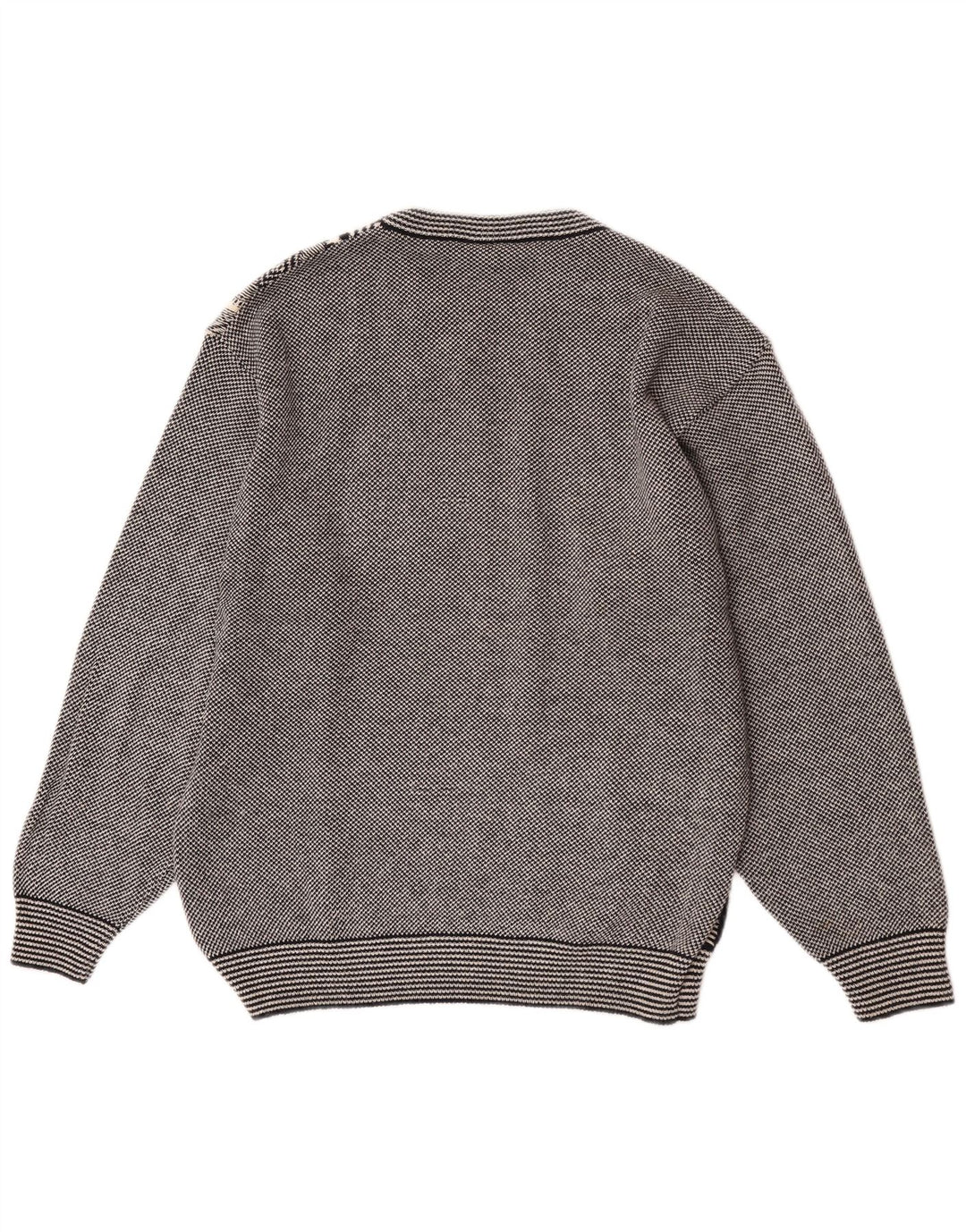 Maglione girocollo da uomo GARDEUR IT 48 Cotone geometrico grigio medio