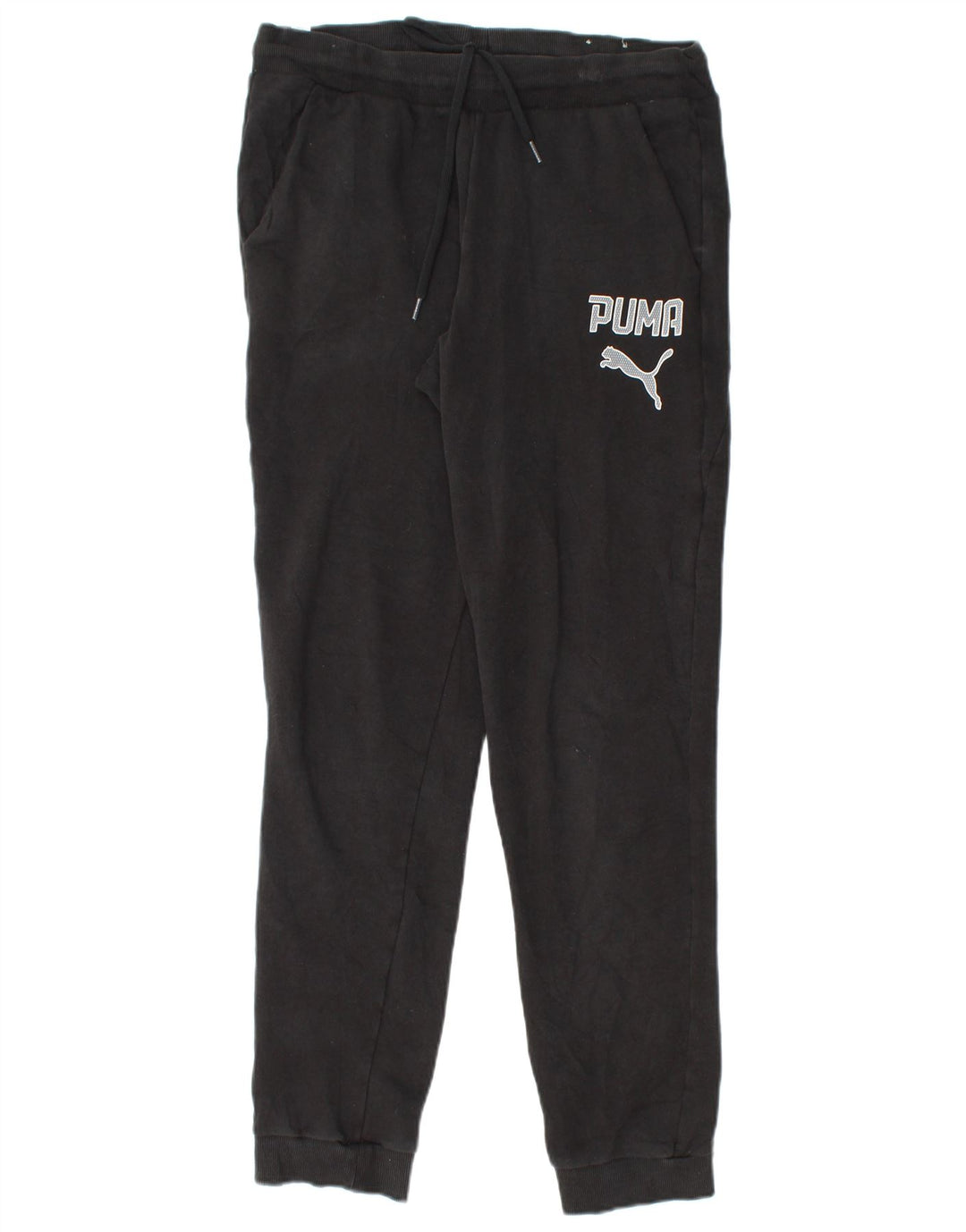 Pantaloni da tuta con grafica PUMA da donna Joggers UK 12 Medium Black Cotton