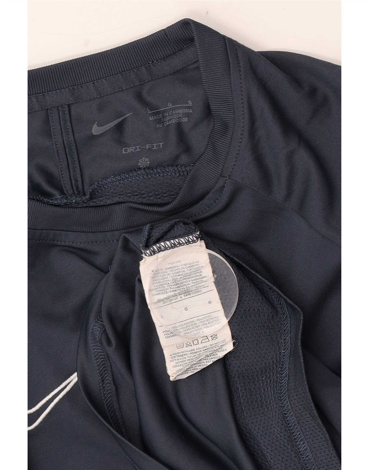 T-shirt Nike Dri Fit da uomo, taglia grande, in poliestere color block blu navy
