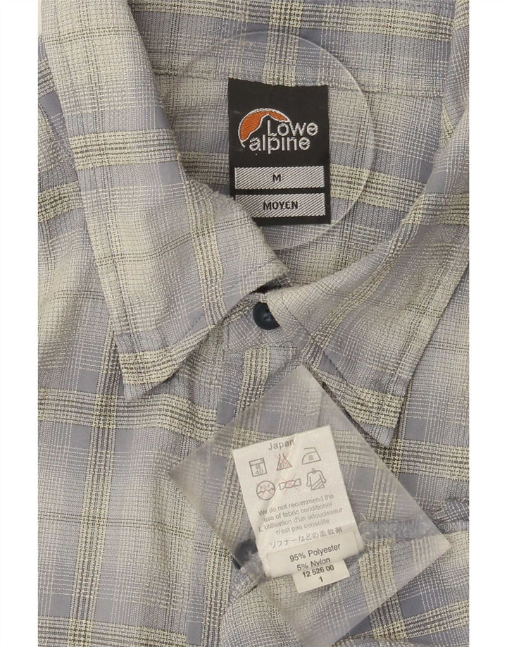 Lowe Alpine Mens Short Sleeve Shirt Medium Blue Plaid Polyester
