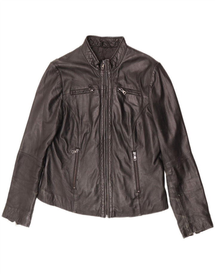 Giacca Pelle Donna Conbipel Crop IT 48 XL Pelle Nera