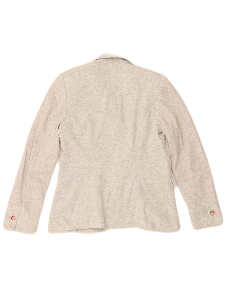 Giacca blazer da donna a 1 bottone Joules UK 10 piccolo poliestere screziato grigio