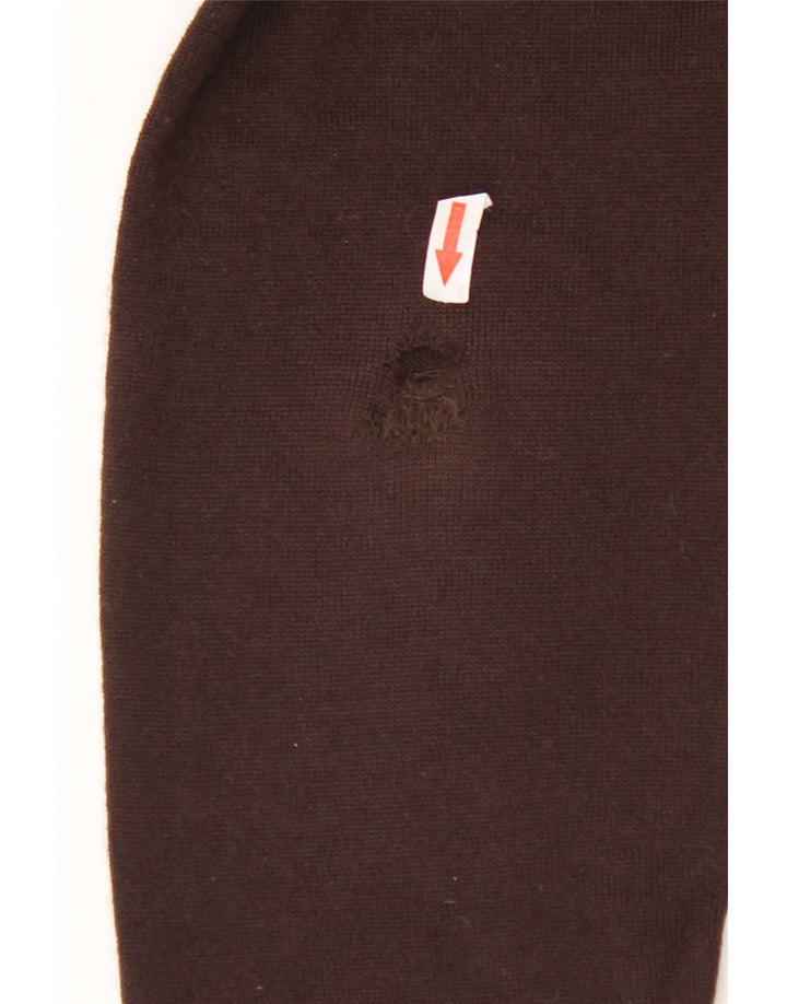 Maglione cardigan slim fit da uomo Hugo Boss in lana marrone medio