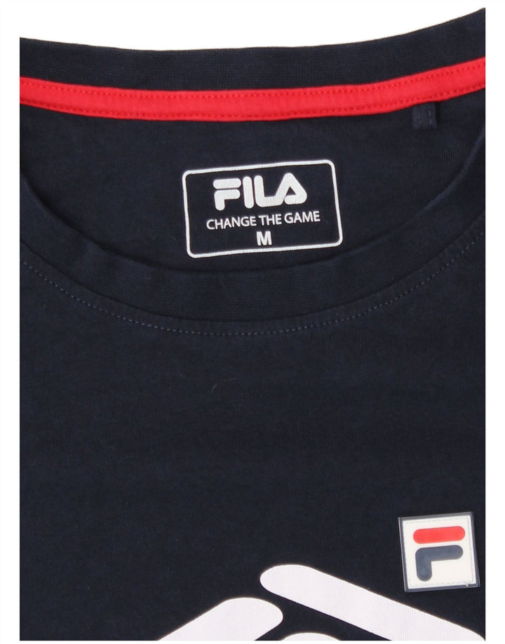 T-shirt grafica da uomo Fila Top blu navy medio