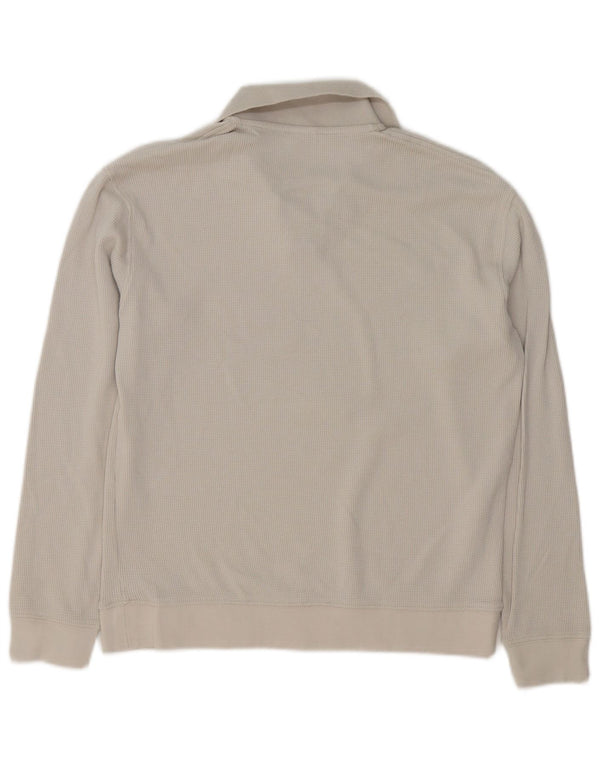 Maglione ZARA da uomo con collo alto piccolo in cotone grigio