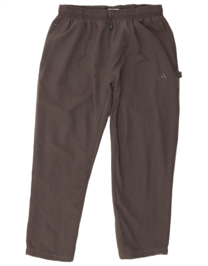 Pantaloni da tuta da uomo Adidas Large in poliestere grigio