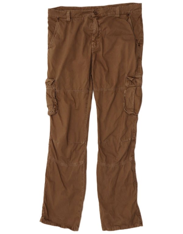 Pantaloni cargo dritti da uomo Mac W40 L38 in cotone marrone