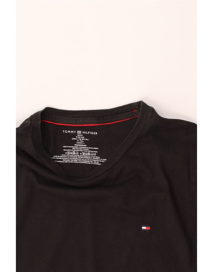 TOMMY HILFIGER Mens T-Shirt Top Small Black Cotton Vintage Tommy Hilfiger and Second-Hand Tommy Hilfiger from Messina Hembry 