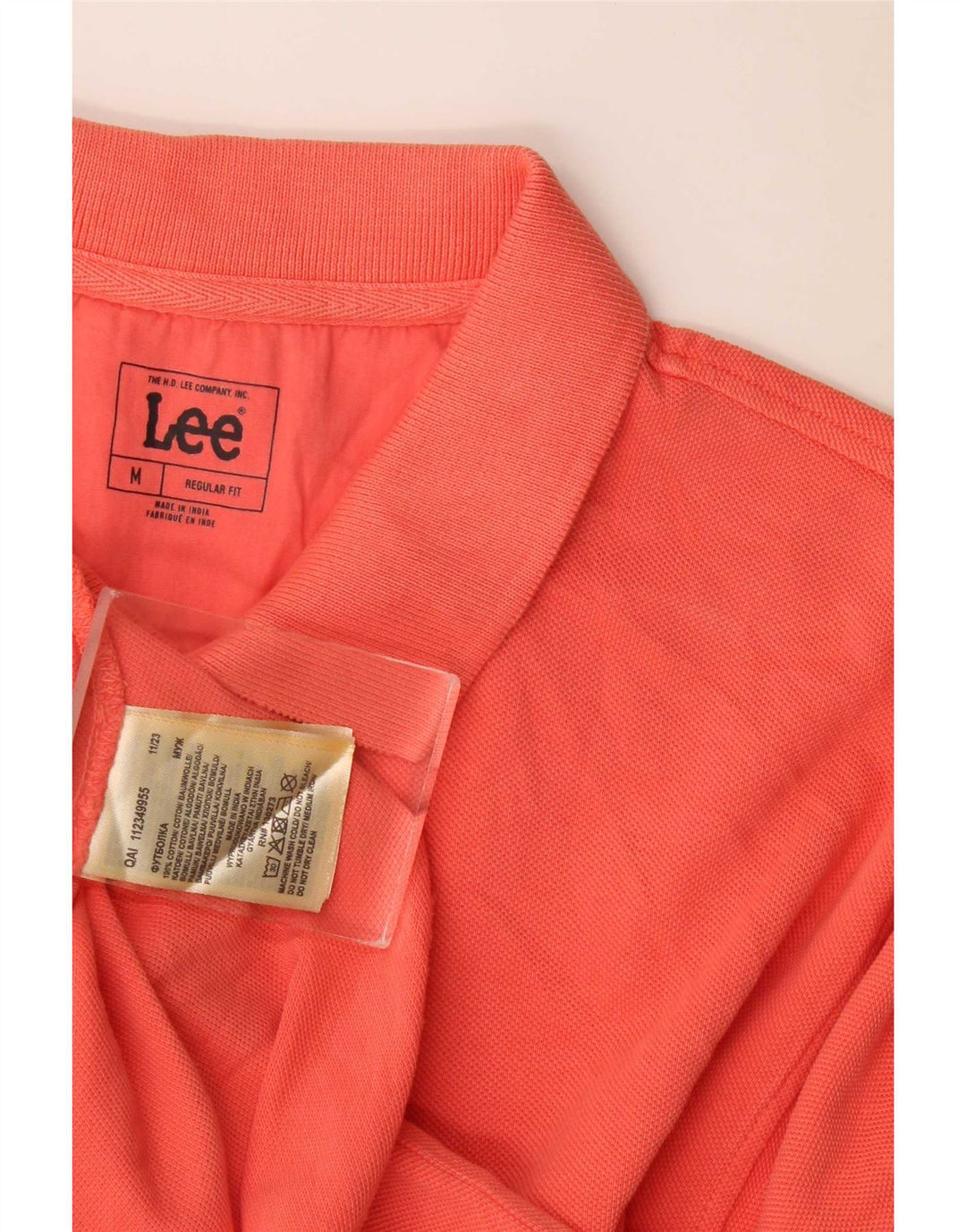 Polo Lee da uomo vestibilità regolare in cotone arancione medio