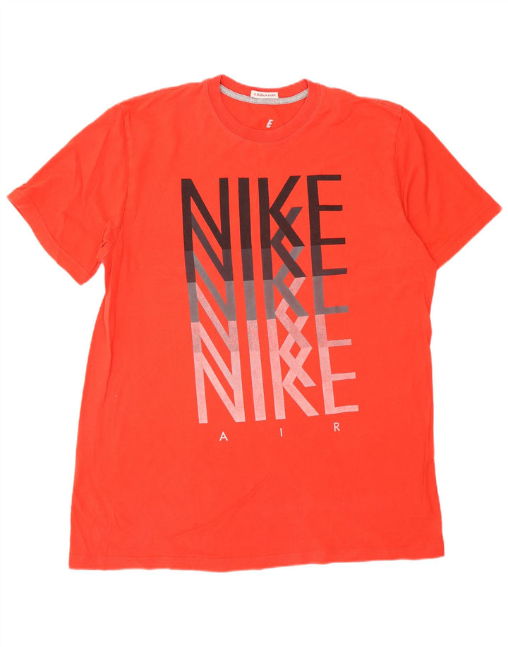 T-shirt grafica da uomo NIKE Top grande rosso in cotone