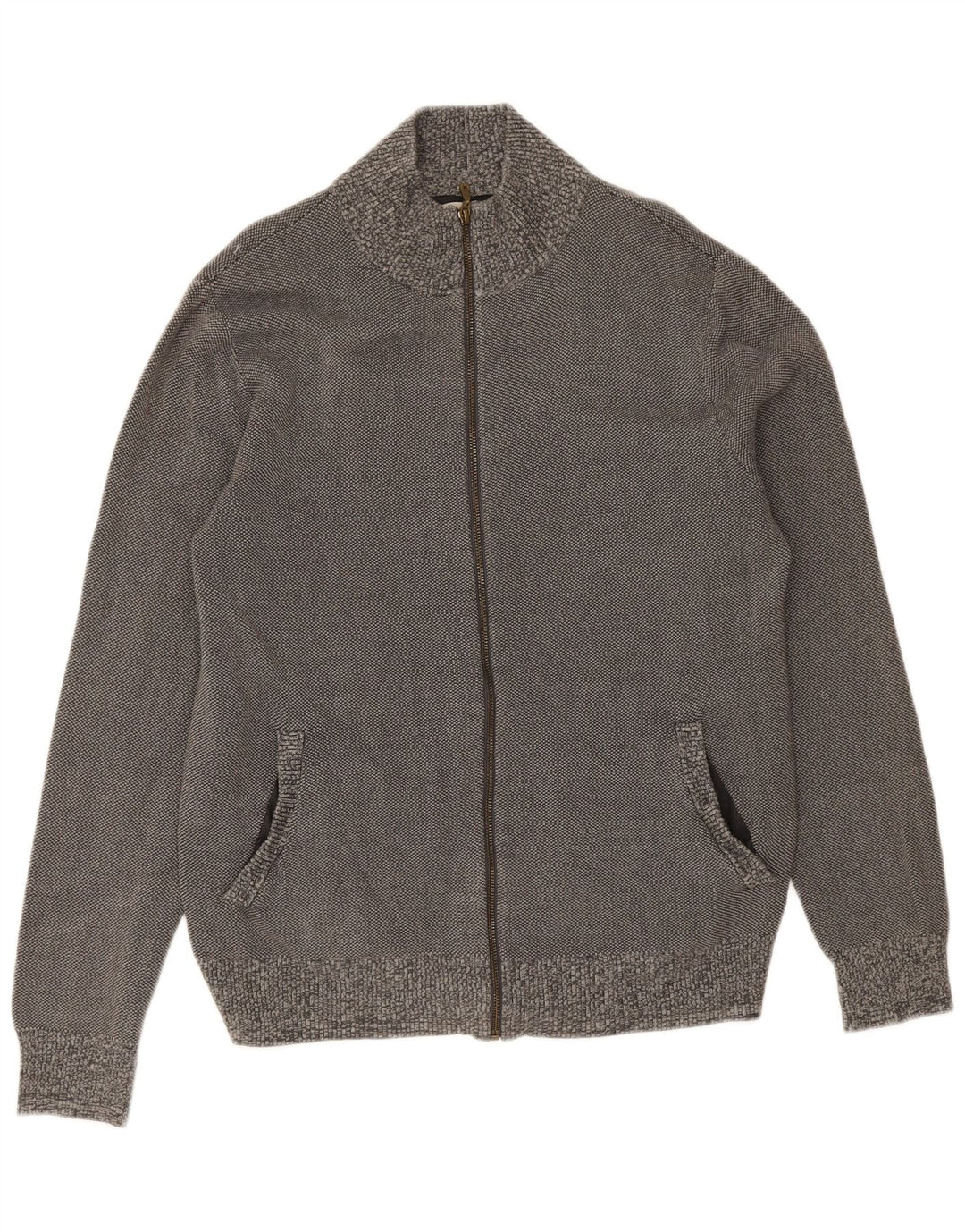 Maglione cardigan da uomo White Stuff in cotone grigio medio