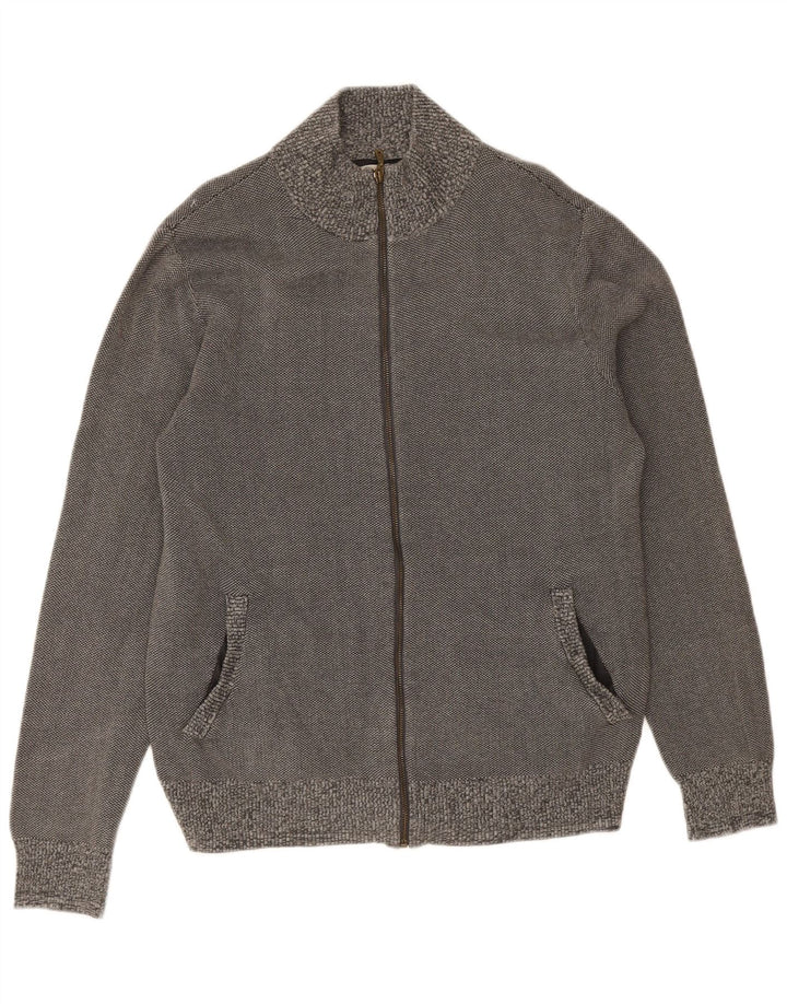 Maglione cardigan da uomo White Stuff in cotone grigio medio