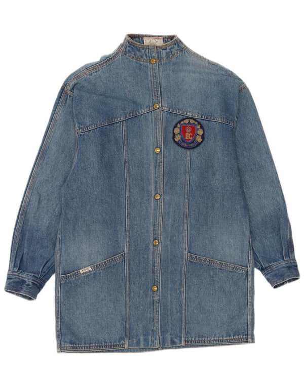 Giacca di jeans vintage da donna UK 14 blu medio