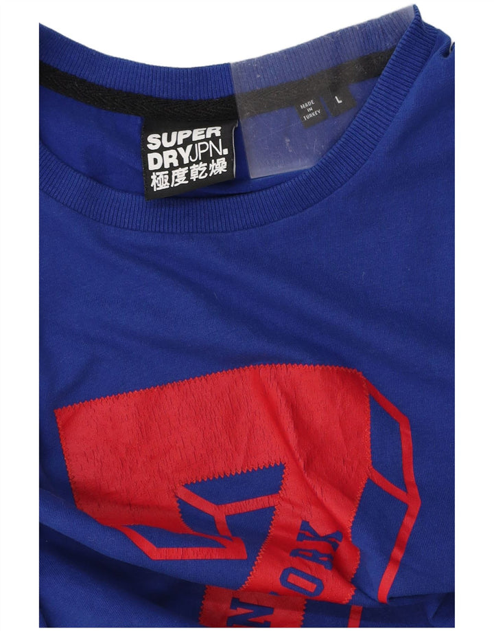 T-shirt grafica da uomo SUPERDRY Top grande blu